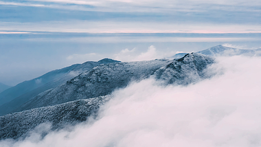 4K航拍雪山穿越云海雪山风景空镜视频视频的预览图