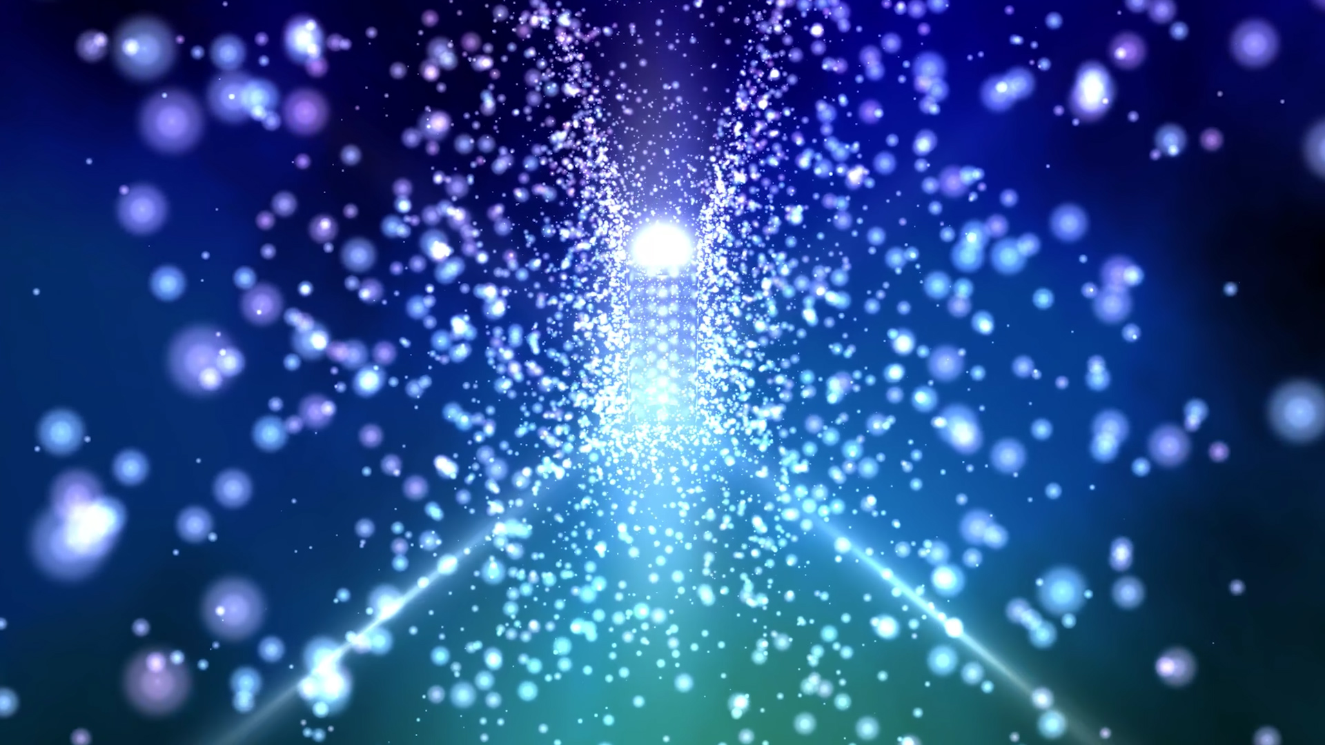 炫酷唯美蓝色粒子斑点展示led视频视频的预览图