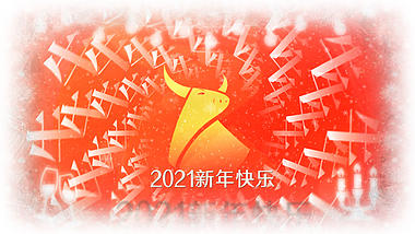 创意三维雪花新年节日祝福ae模板视频的预览图