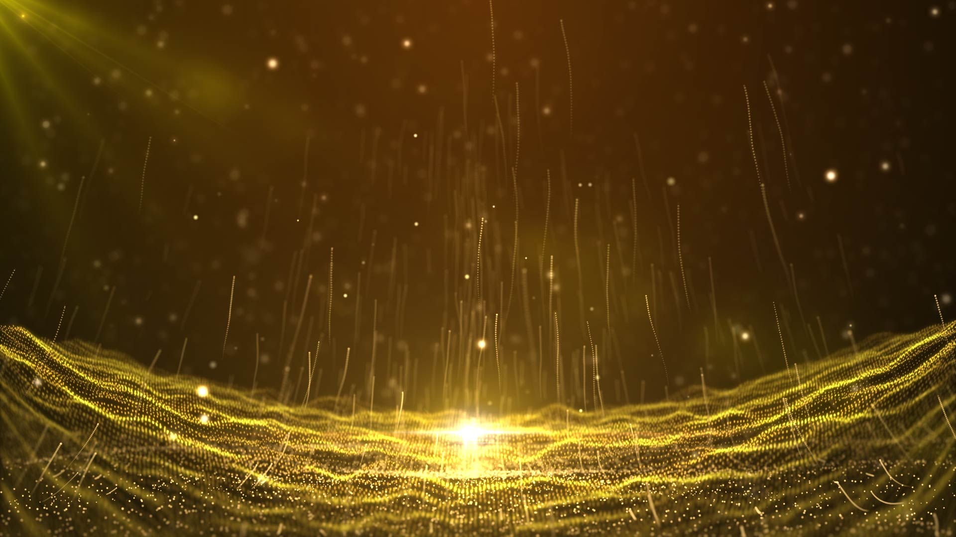 原创大气年会金色粒子上升视频背景素材视频的预览图