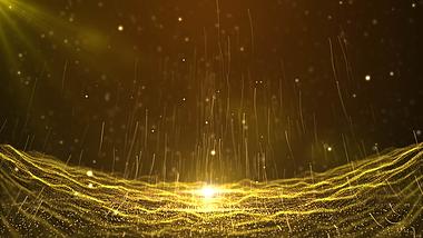原创大气年会金色粒子上升视频背景素材视频的预览图