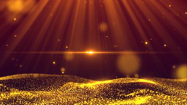原创金色粒子漂浮浮动年会背景视频素材视频的预览图