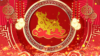 2021喜庆中国风春节背景视频ae模板视频的预览图