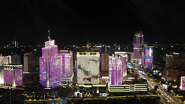 4k航拍昆明城市夜景灯光秀视频的预览图
