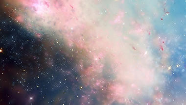 唯美大气粉色粒子星空背景视频视频的预览图