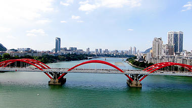 4K航拍广西柳州文惠桥视频的预览图