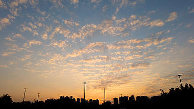 1080P城市天空的夕阳延时摄影空镜视频的预览图