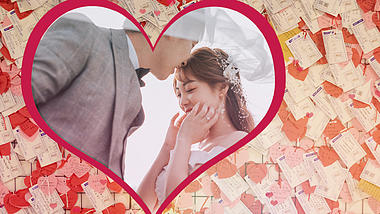 浪漫红心情人节表白婚礼相册视频pr模板视频的预览图
