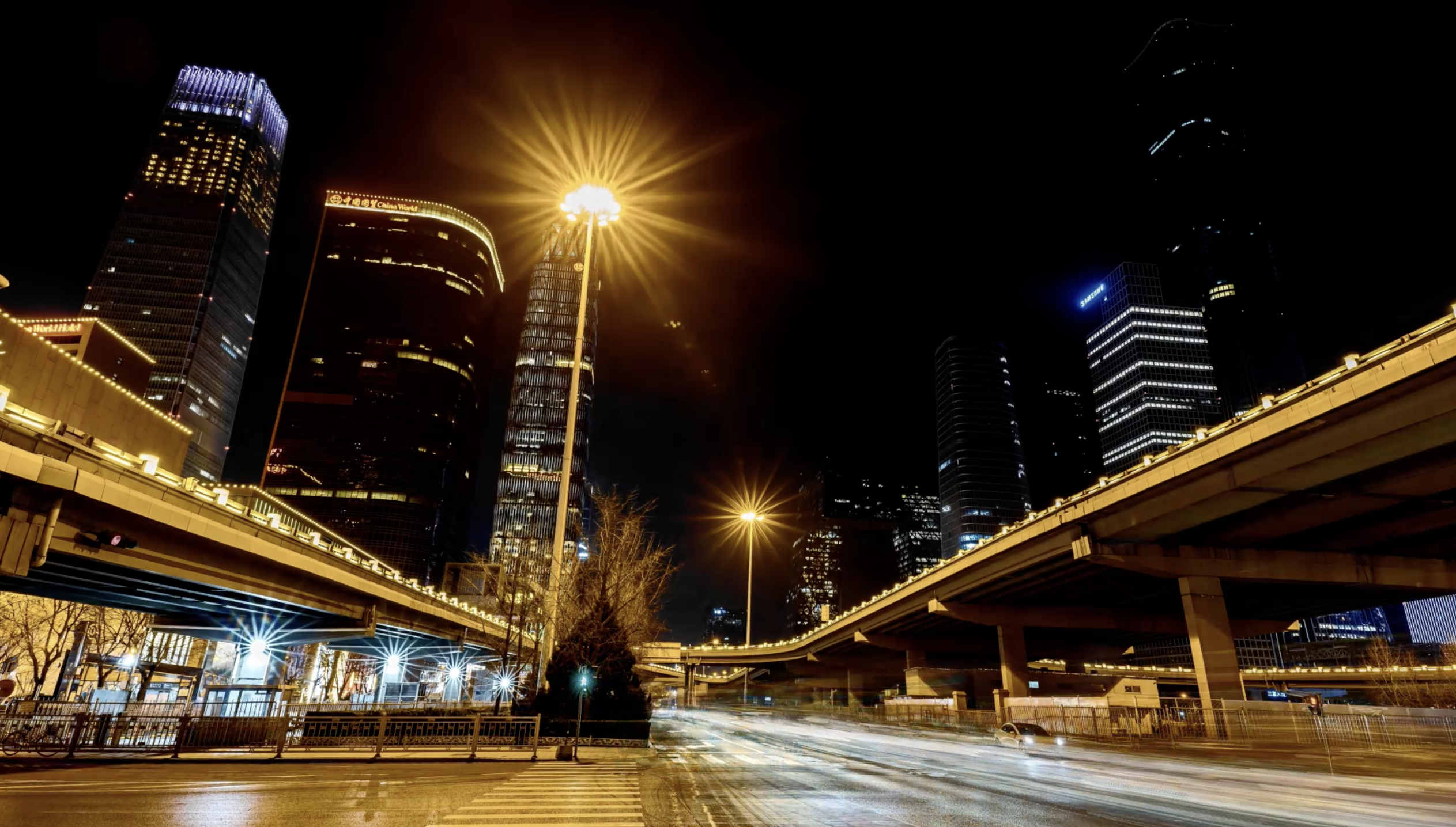 4k北京CBD夜景延时视频视频的预览图
