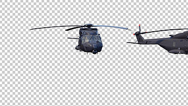 三维直升飞机战斗机飞过透明通道视频的预览图