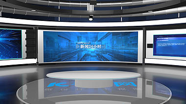 原创E3D虚拟虚拟演播厅背景AE模板虚拟演播室背景视频的预览图