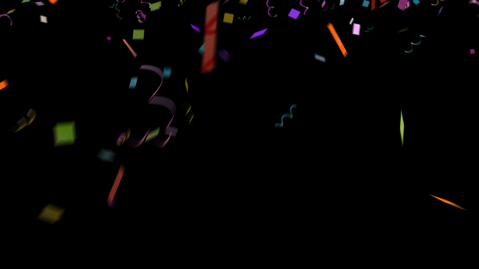 彩色通道俯冲礼花彩条飘落视频素材AE模板视频的预览图