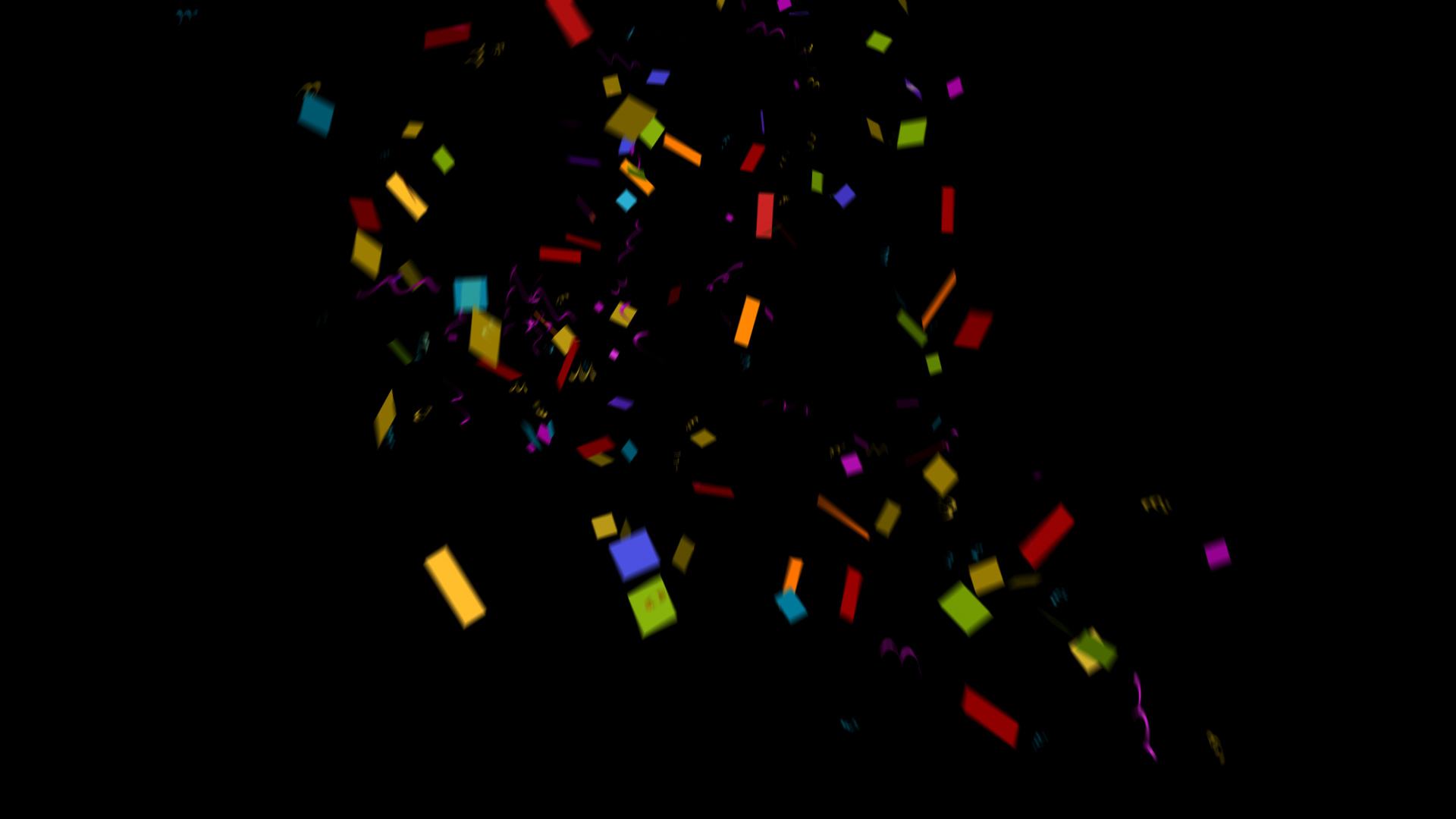 彩色彩条礼花飘带爆炸效果通道视频素材AE模板视频的预览图