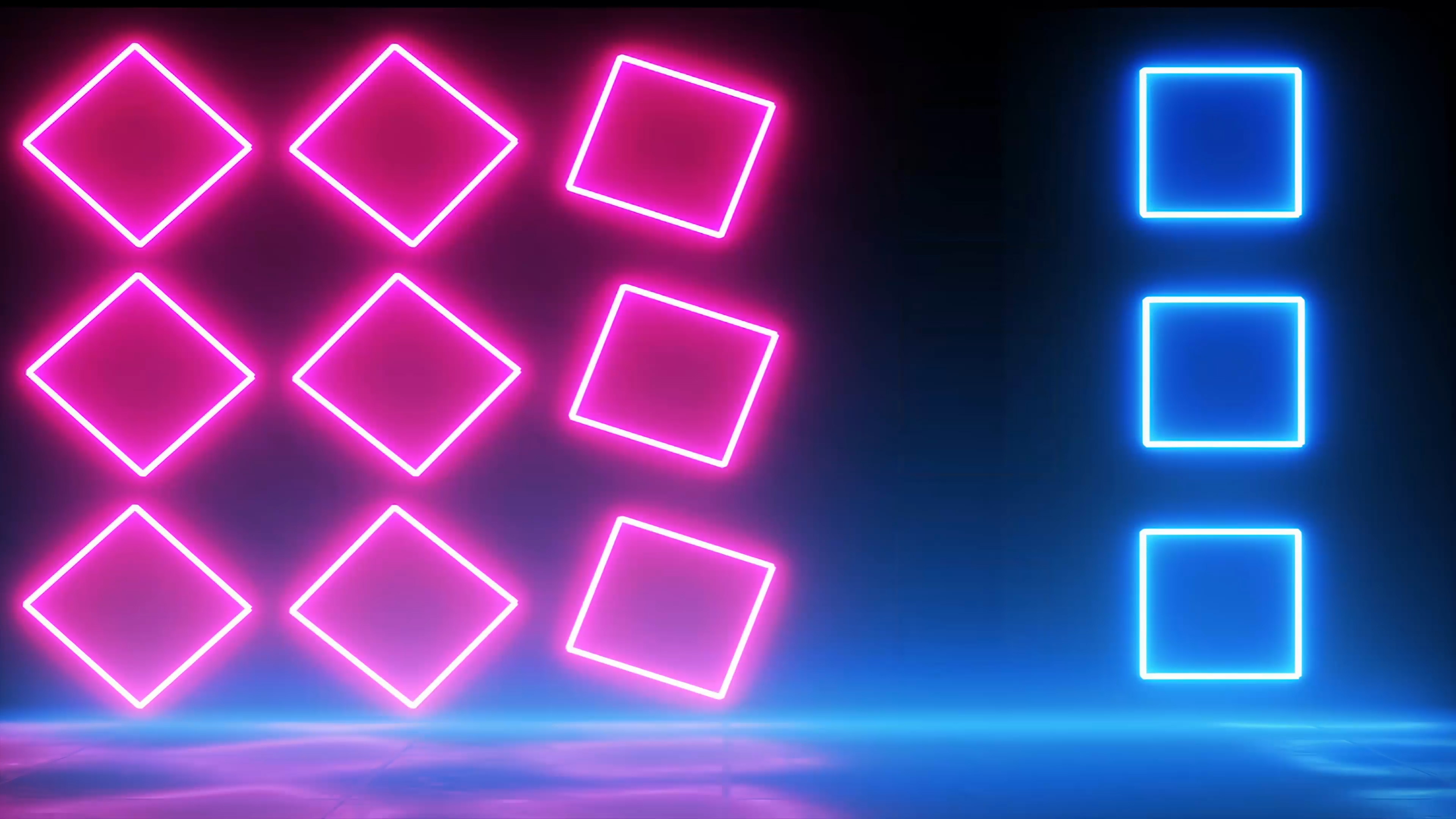 菱形霓虹灯舞台背景视频素材AE模板视频的预览图