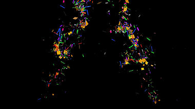 两条彩条礼花喷出飘带通道视频素材AE模板视频的预览图