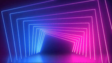 方块循环霓虹灯舞台背景视频素材AE模板视频的预览图