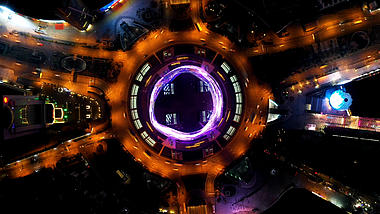 4K武汉城市光谷广场航拍延时实拍视频视频的预览图