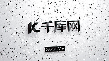 现代黑色粒子玻璃质感logo片头视频ae模板视频的预览图