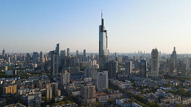 4k航拍南京地标建筑紫峰CBD城市核心视频视频的预览图