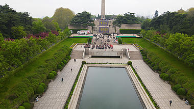 4k航拍南京雨花台烈士陵园全景视频视频的预览图