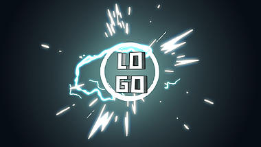 炫酷卡通能量电流爆炸简约LOGO片头片尾演绎视频的预览图