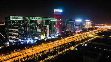 4K航拍南京江北新区明发新城中心CBD视频的预览图