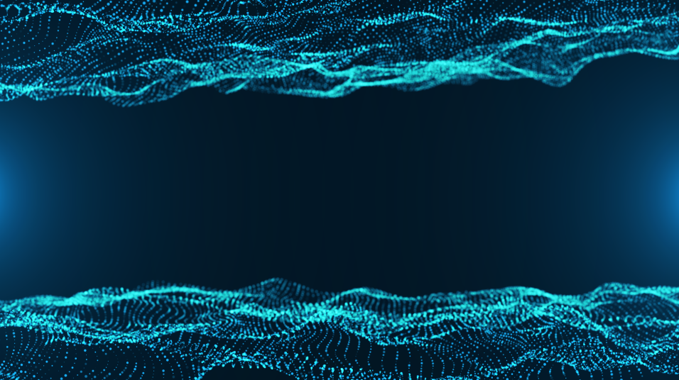 发光蓝色粒子运动海洋视频科技背景素材视频的预览图