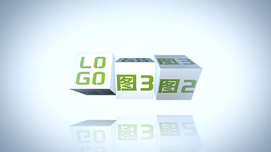简洁方块商务企业简约立体LOGO片头演绎展示AE视频模板视频的预览图