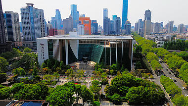 4K航拍南京图书馆城市地标旅游城市介绍视频的预览图