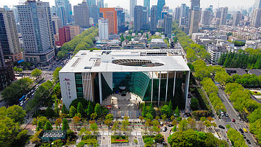 4K航拍南京地标建筑南京图书馆视频的预览图