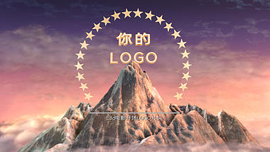 大气E3D山脉电影开场LOGO片头片尾演绎AE视频模板视频的预览图