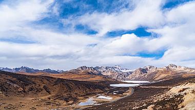 8K西藏旅游景区海子山姊妹湖景区风光祖光山河风光延时视频的预览图
