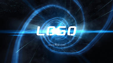 大气科技感光线穿梭LOGO片头片尾演绎AE视频模板视频的预览图