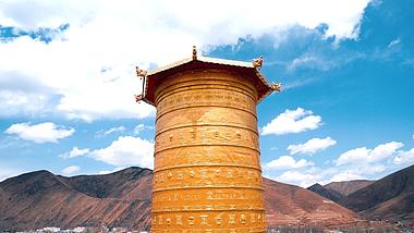 4K实拍西藏大金转筒旅游景点视频视频的预览图