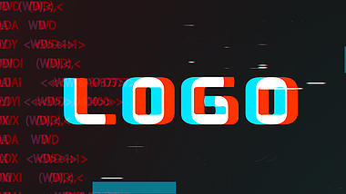 炫酷信号损坏扭曲LOGO片头片尾演绎AE视频模板视频的预览图