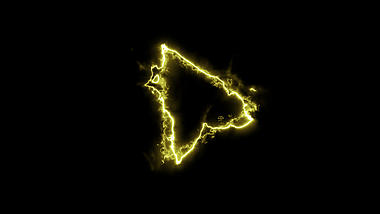 金色光效三角游戏特效AE模板视频的预览图
