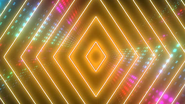 金色动态炫酷霓虹灯背景视频AE模板视频的预览图