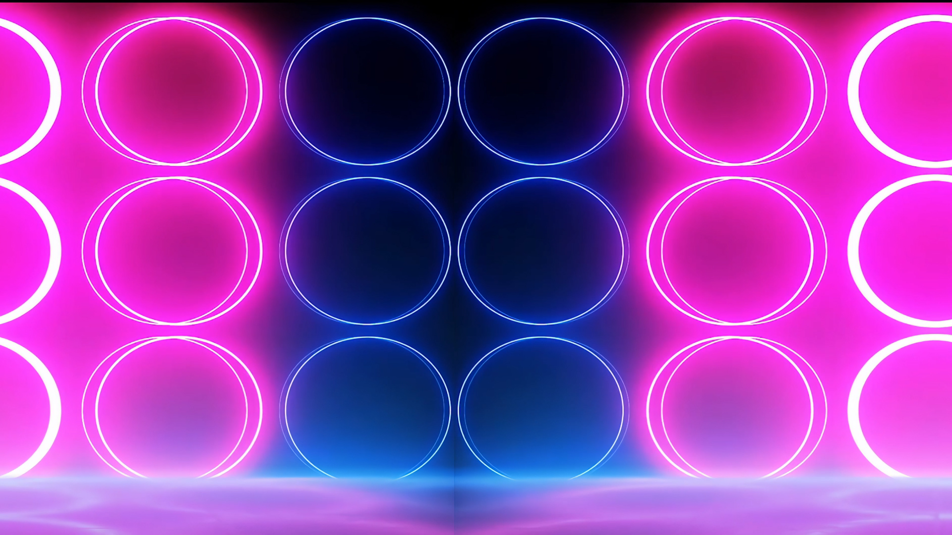 霓虹灯圆圈舞台背景视频动态AE模板视频的预览图