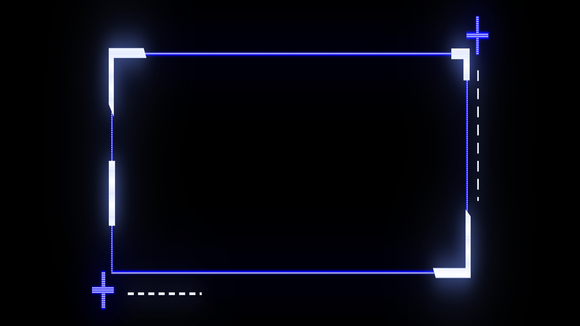 蓝色动态通道科技边框AE模板mov视频的预览图