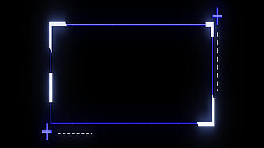 蓝色动态通道科技边框AE模板mov视频的预览图