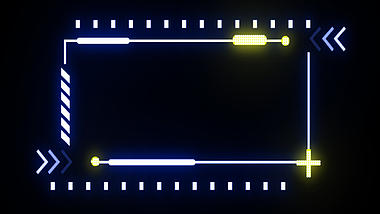 高科技视频动态边框AE模板mov带通道视频的预览图