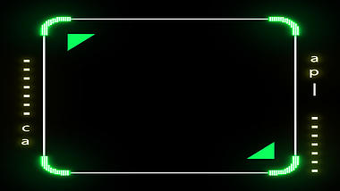绿色的科技风动态边框通道视频AE模板mov视频的预览图