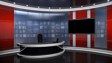 演播厅背景视频素材模板AE虚拟演播室视频的预览图