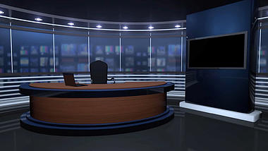 新闻背景演播厅模板素材AE模板虚拟演播室视频视频的预览图
