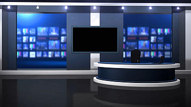 新闻背景演播厅视频AE模板虚拟演播室模板视频的预览图