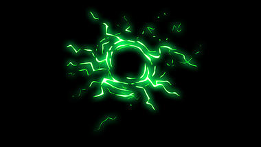 绿色爆炸电流游戏素材AE模板视频的预览图
