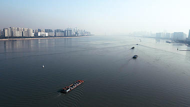 4k杭州城市天际线航拍实拍素材视频的预览图