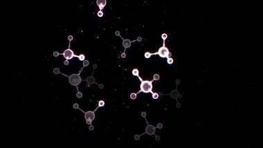 紫色化学分子视频素材背景护肤品化妆品模板视频的预览图