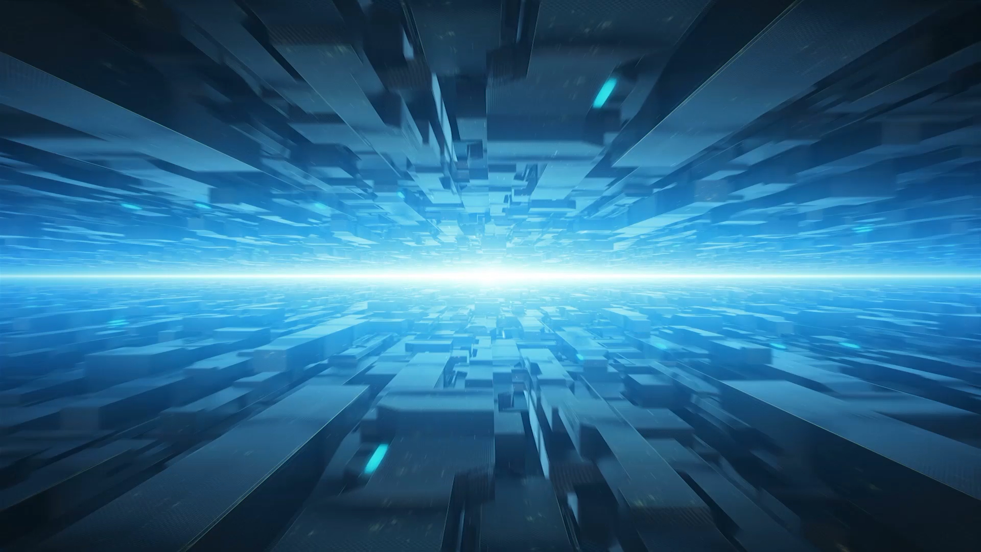 科技感蓝色方格穿越时空背景视频视频的预览图