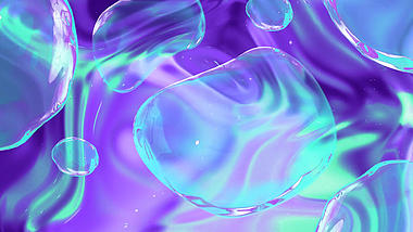 原创酸性镭射创意风流体渐变紫色动态背景AE模板视频的预览图